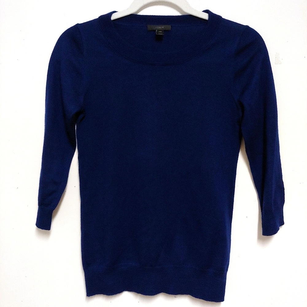 J. Crew wool navy blue sweater